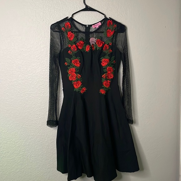 Rebel love clothing gothic rose dress - Picture 2 of 5